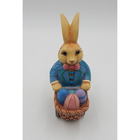 Jim Shore Eggs For Everybunny Easter Bunny Cart Figurine 2019 6006230 Box Enesco - Picture 7 of 12